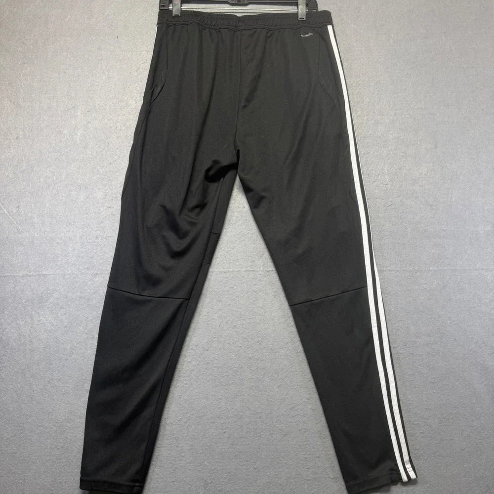 Adidas Tiro Mens Black White Climalite Tapered Athletic Track Pants Size M 32x30